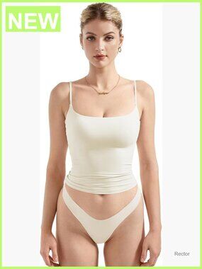 Double Line Square Neck Tank Top Y2K Going Out Basic Cami